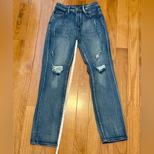 Distressed Blue Jeans